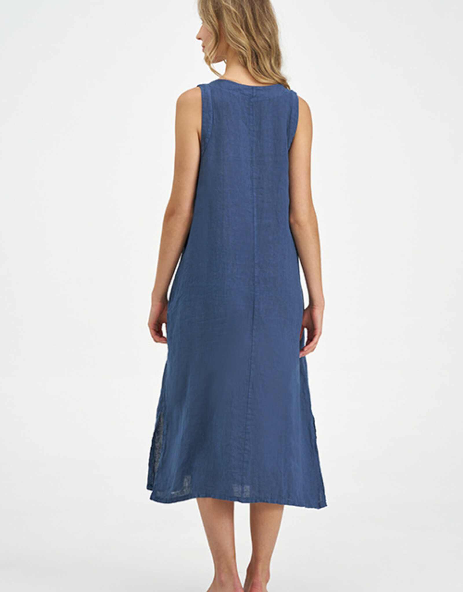 M Made in Italy Linen Sleeveless Loose Dress