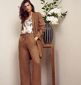 M Made in Italy Linen Elastic Waist Pant