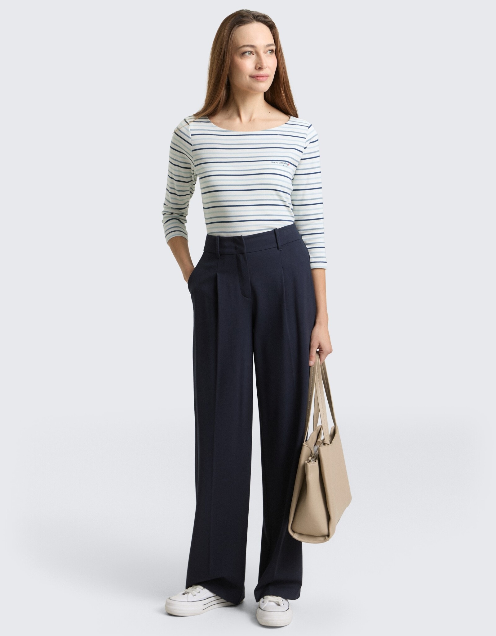 Tom Tailor Boat Nk Striped Top