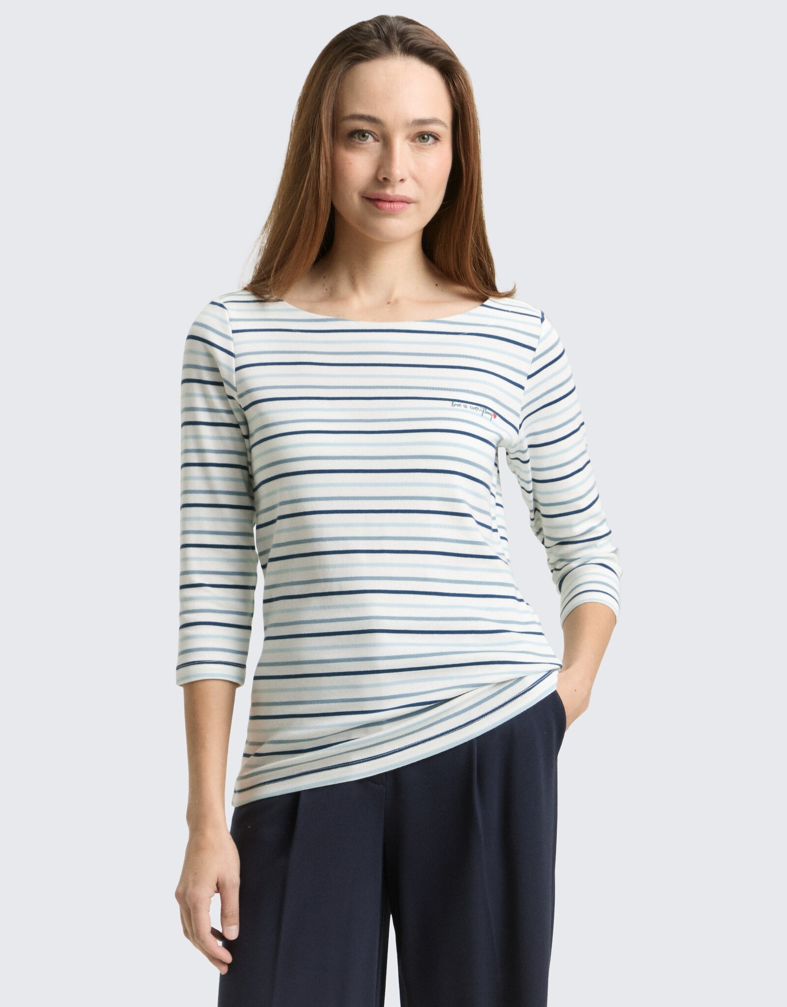 Tom Tailor Boat Nk Striped Top
