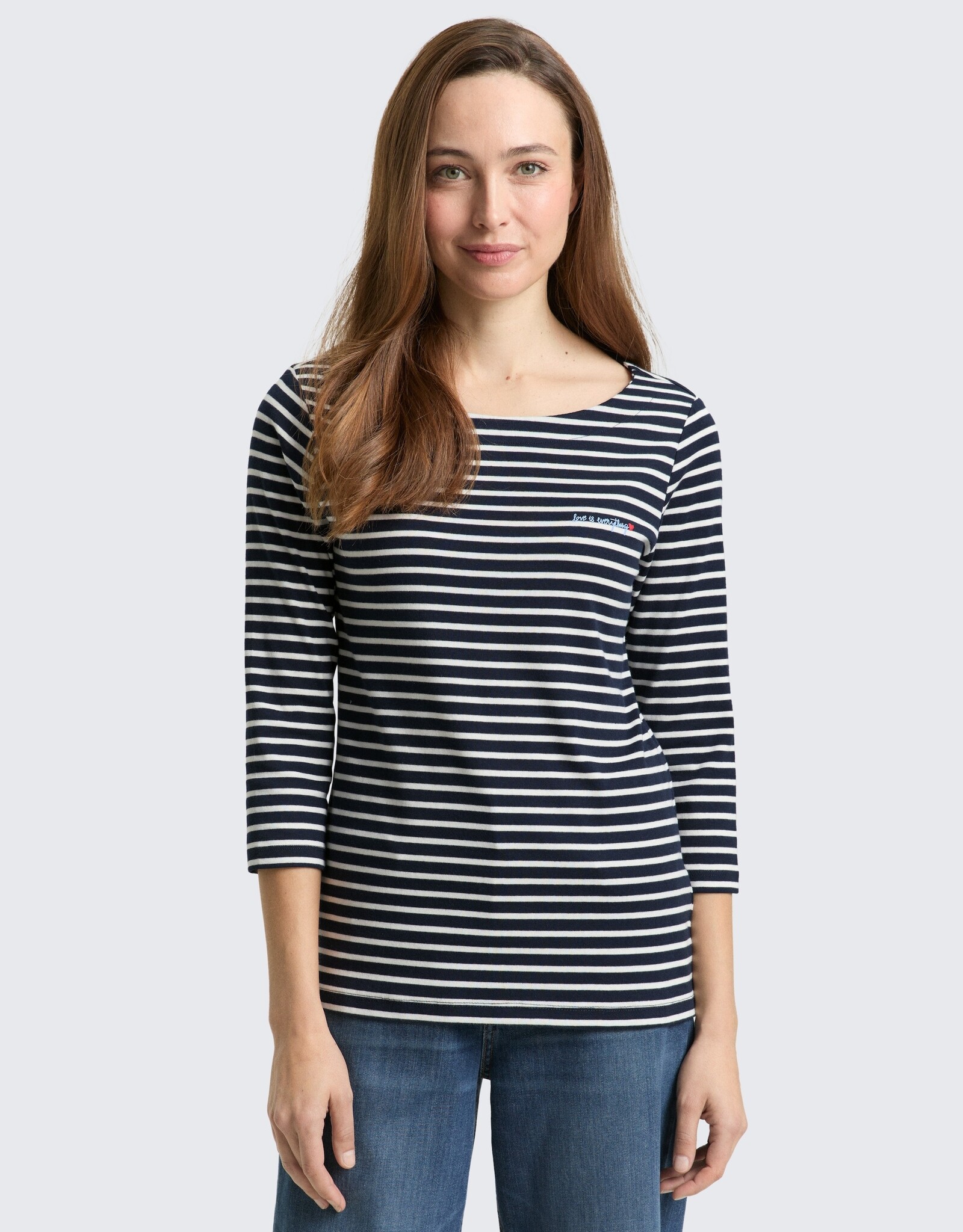 Tom Tailor Boat Nk Striped Top