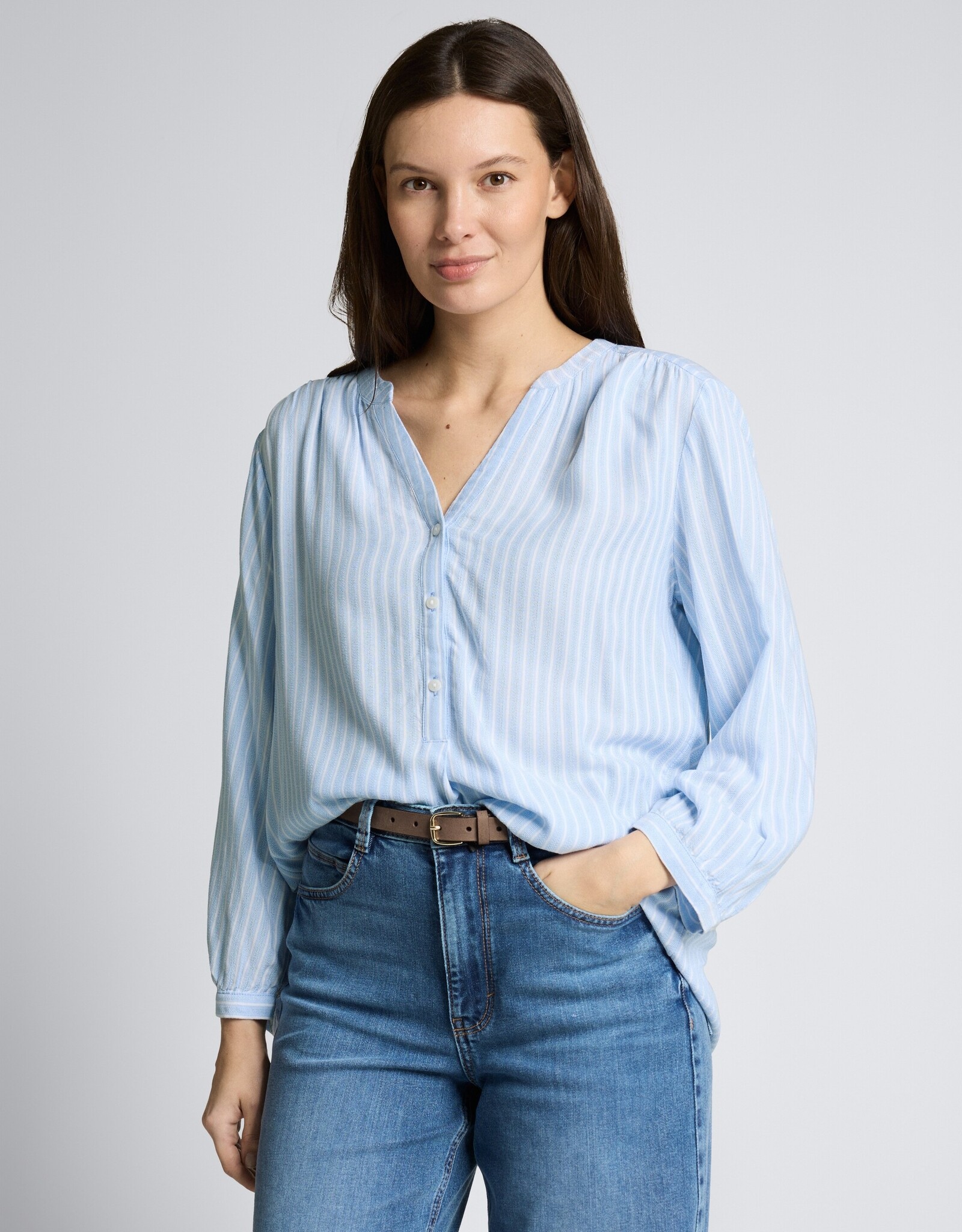 Tom Tailor Striped Henley Blouse