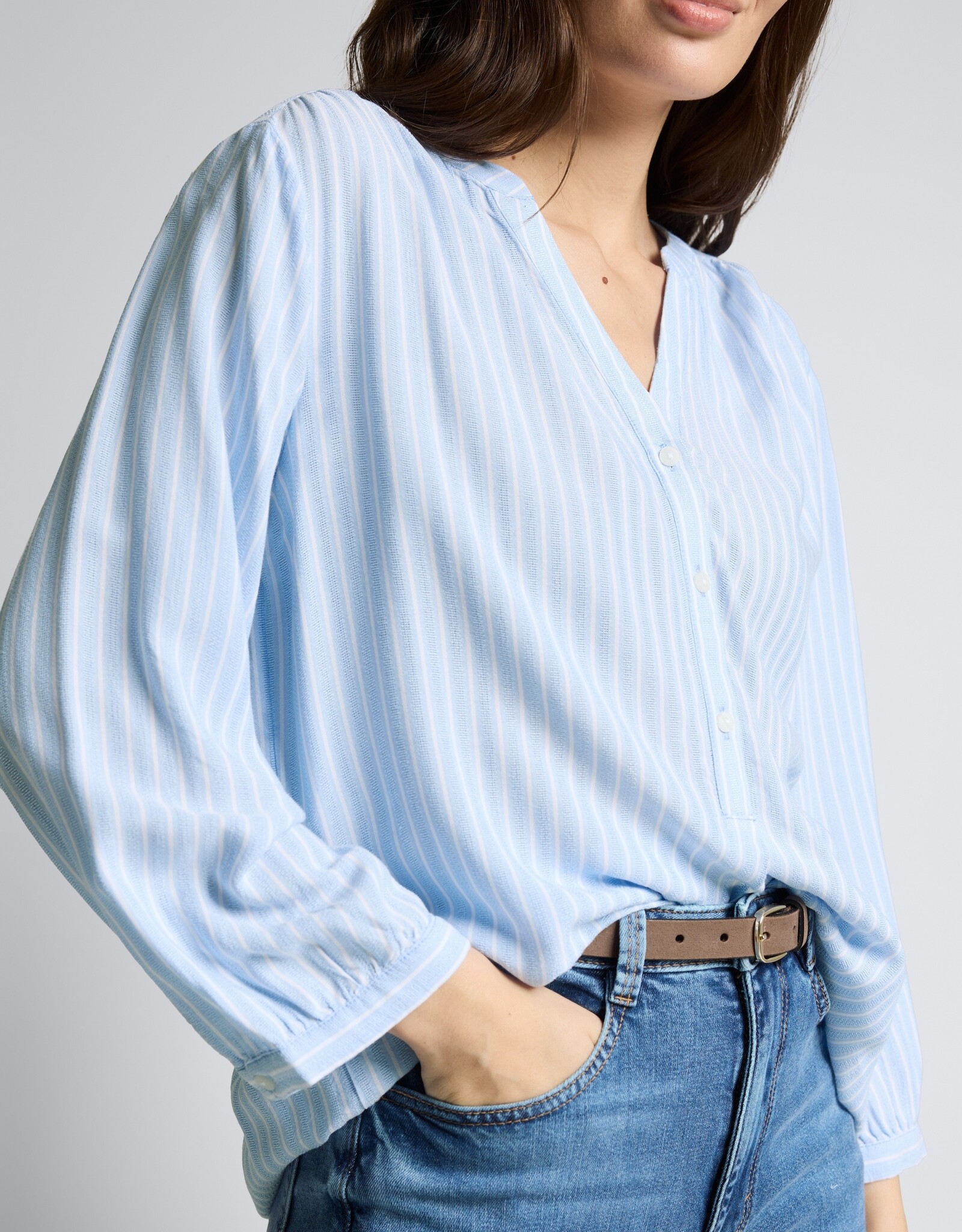Tom Tailor Striped Henley Blouse