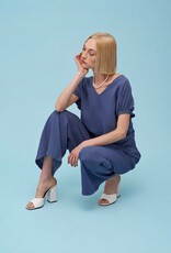 Apricot Elastic Trim Sleeve Top