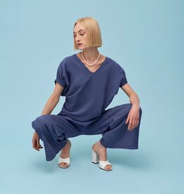 Apricot Elastic Trim Sleeve Top