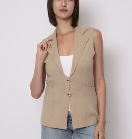 RD Style Malhalia Sleeveless Lapel Vest