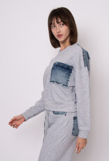 RD Style Lucie French Terry w Denim LS Pullover