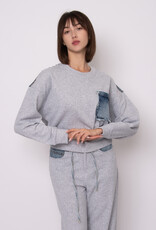RD Style Lucie French Terry w Denim LS Pullover