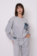 RD Style Lucie French Terry w Denim LS Pullover