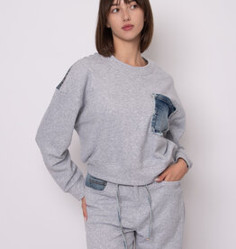 RD Style Lucie French Terry w Denim LS Pullover