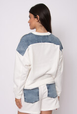 RD Style Lucie French Terry w Denim LS Pullover