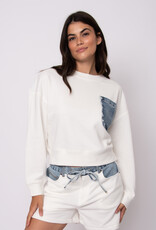 RD Style Lucie French Terry w Denim LS Pullover