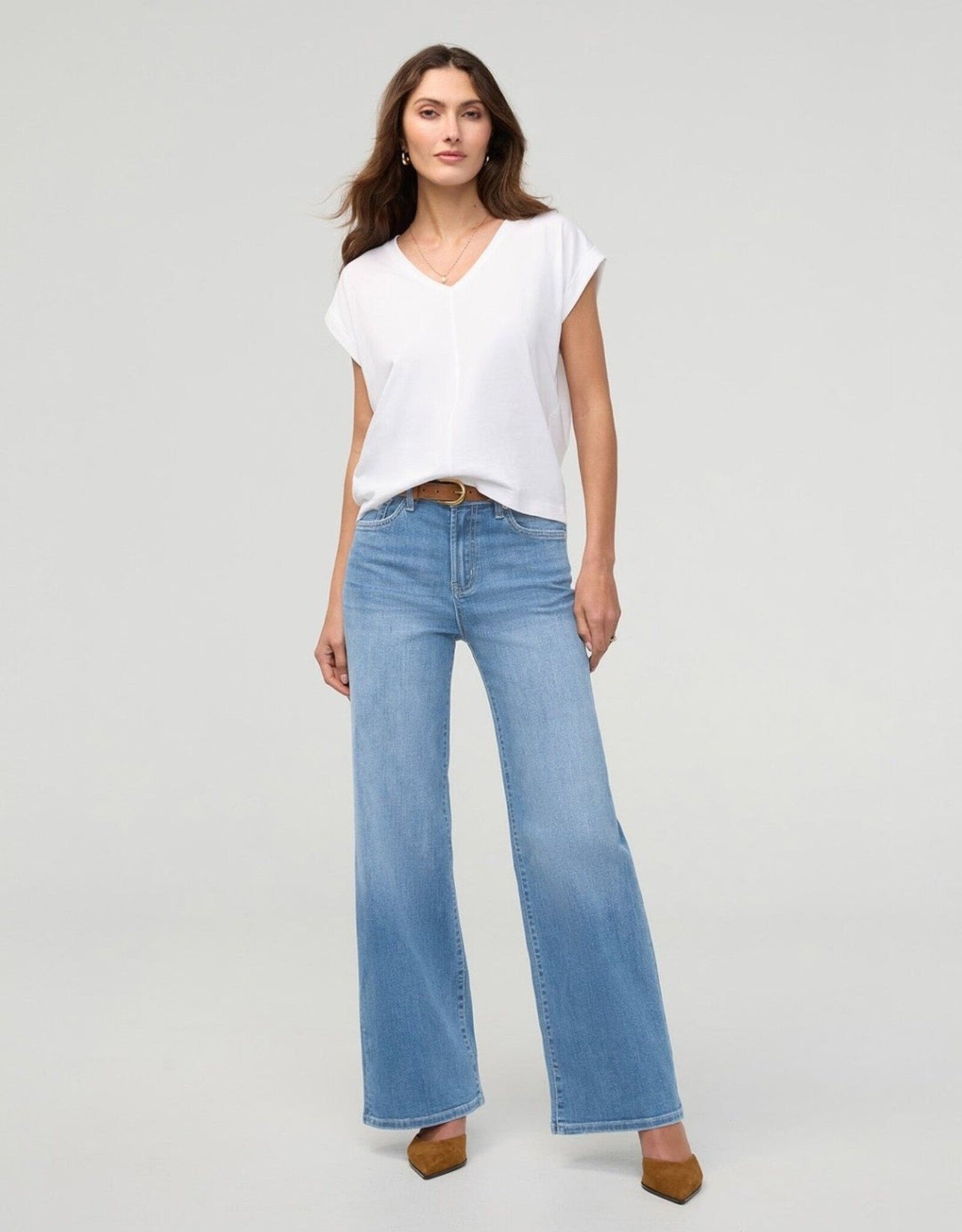 Duer Performance Denim - High Rise Wide Leg - Vintage Seaside