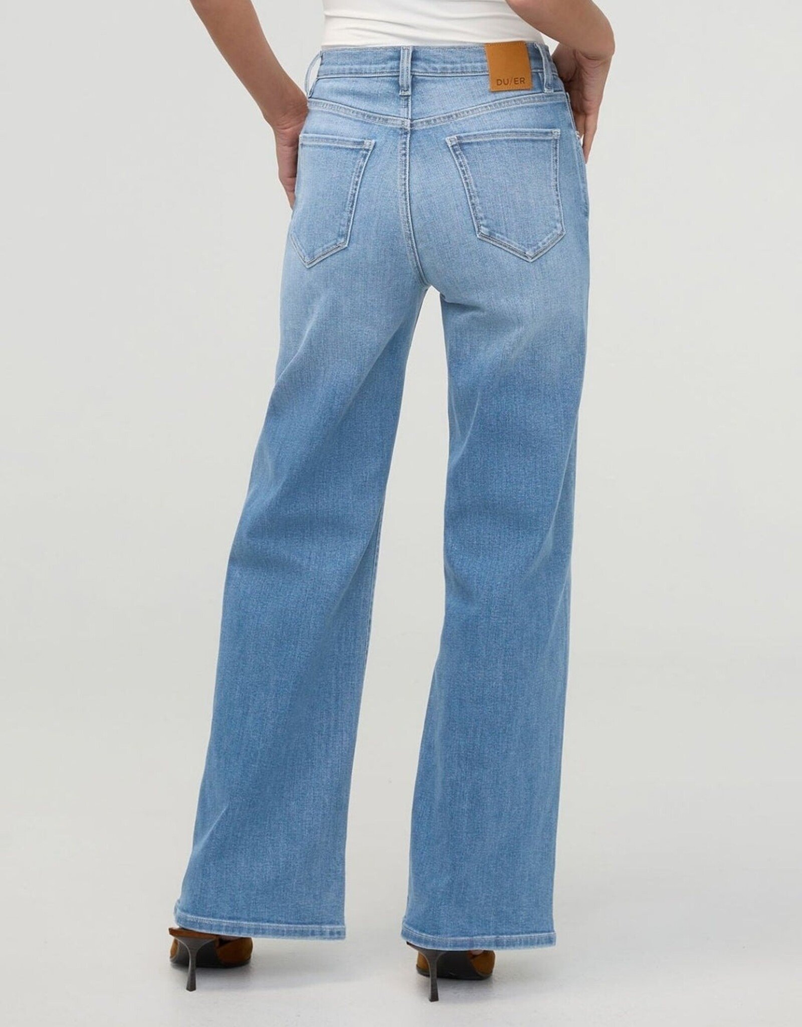 Duer Performance Denim - High Rise Wide Leg - Vintage Seaside