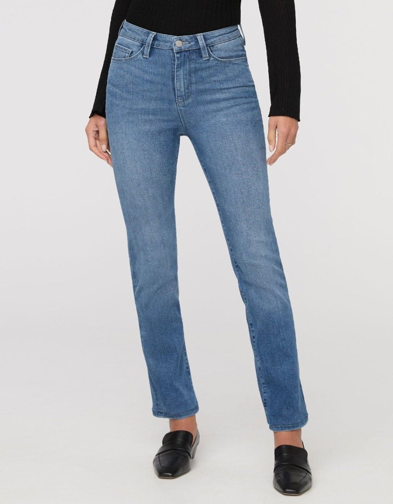 Duer No Sweat Denim - High Rise Slim Straight - London Fog