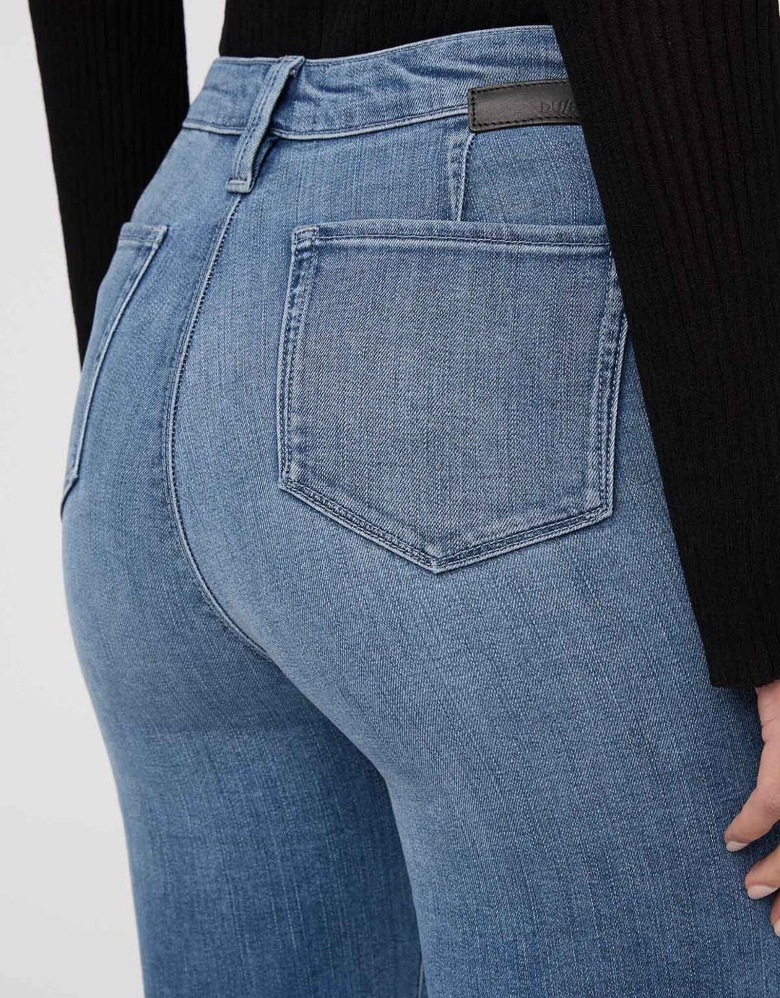 Duer No Sweat Denim - High Rise Slim Straight - London Fog