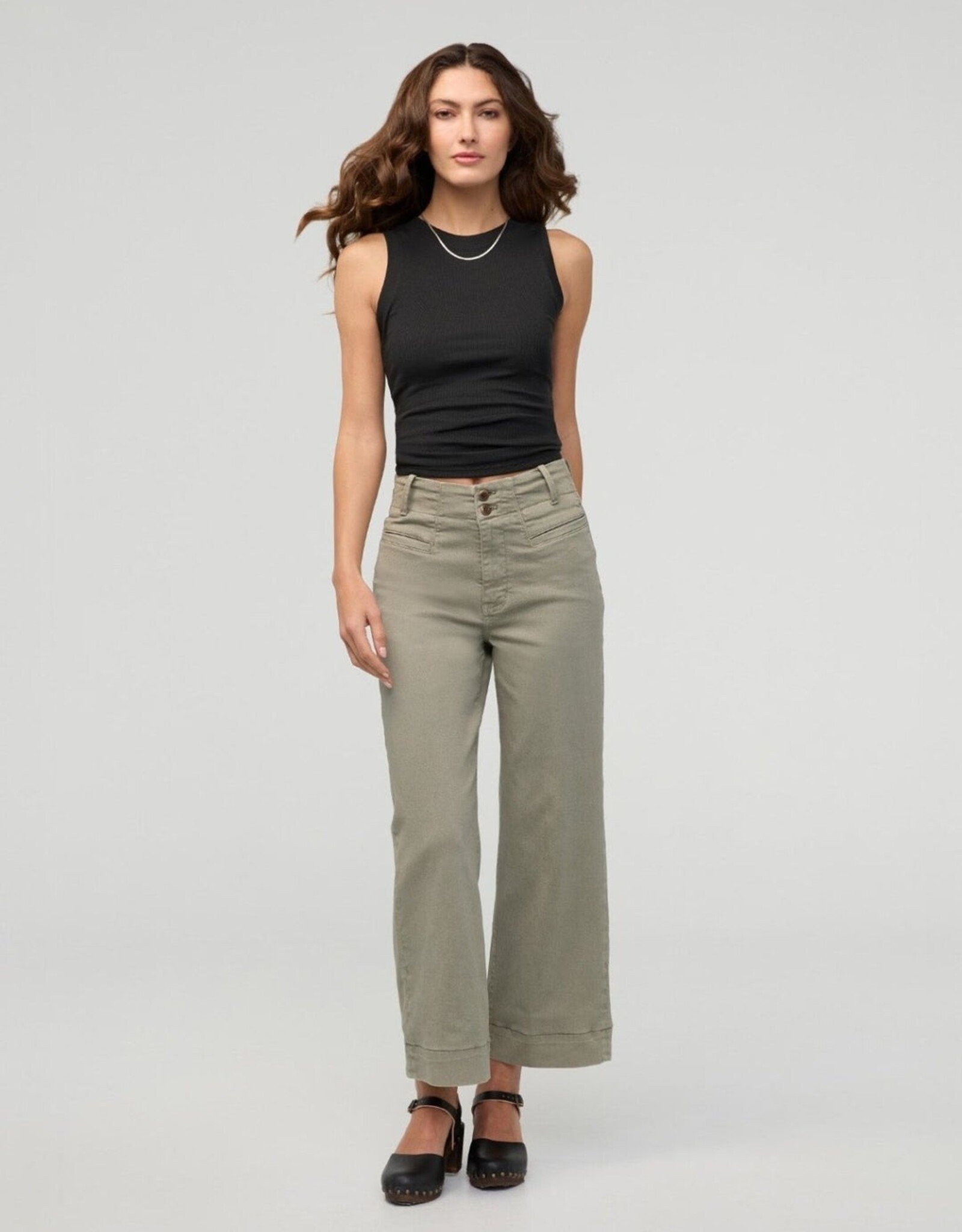 Duer FlexTwill High Rise Trouser - Light Olive