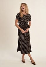 Molly Bracken Striped Wrap Dress Long