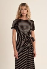 Molly Bracken Striped Wrap Dress Long