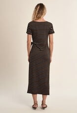 Molly Bracken Striped Wrap Dress Long