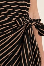 Molly Bracken Striped Wrap Dress Long