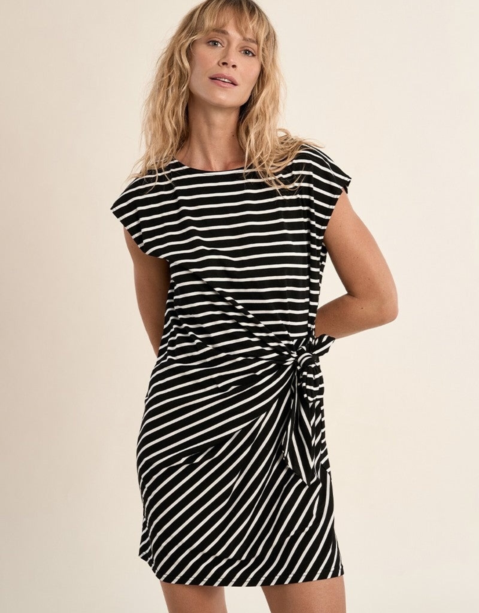 Molly Bracken Striped Wrap Dress Short