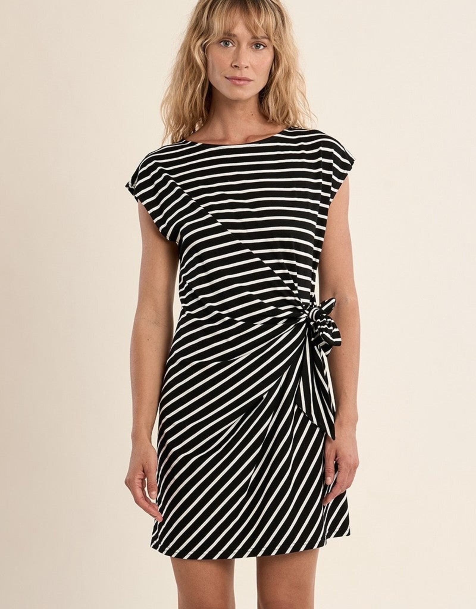 Molly Bracken Striped Wrap Dress Short