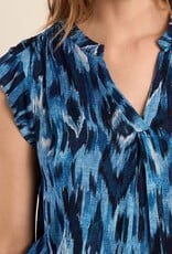 Molly Bracken Printed Henley Blouse