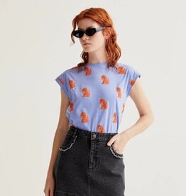 Compania Fantastica Blue Dog Print T-Shirt