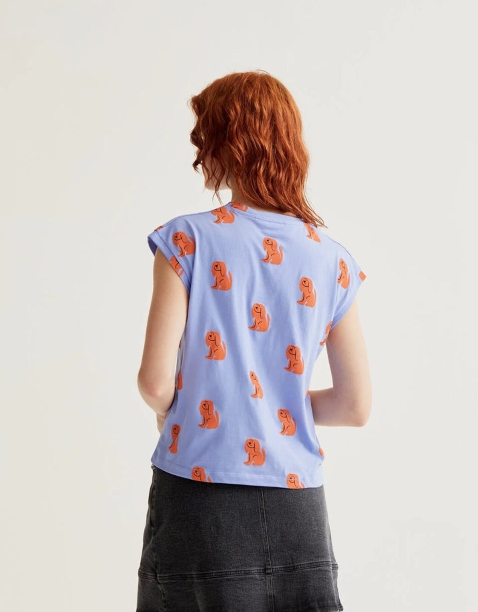 Compania Fantastica Blue Dog Print T-Shirt