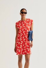 Compania Fantastica Red Guinda Print Sleeveless Dress