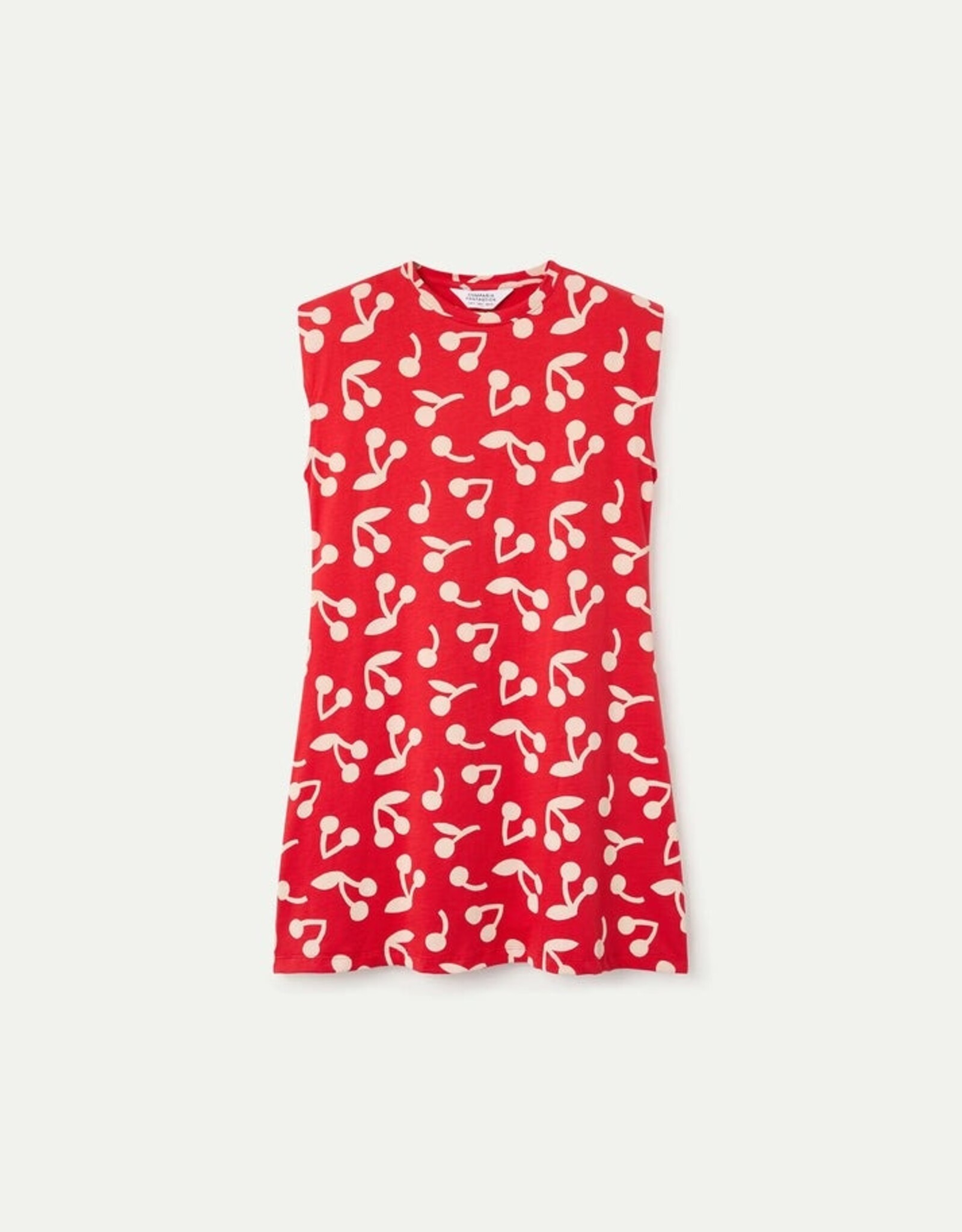 Compania Fantastica Red Guinda Print Sleeveless Dress