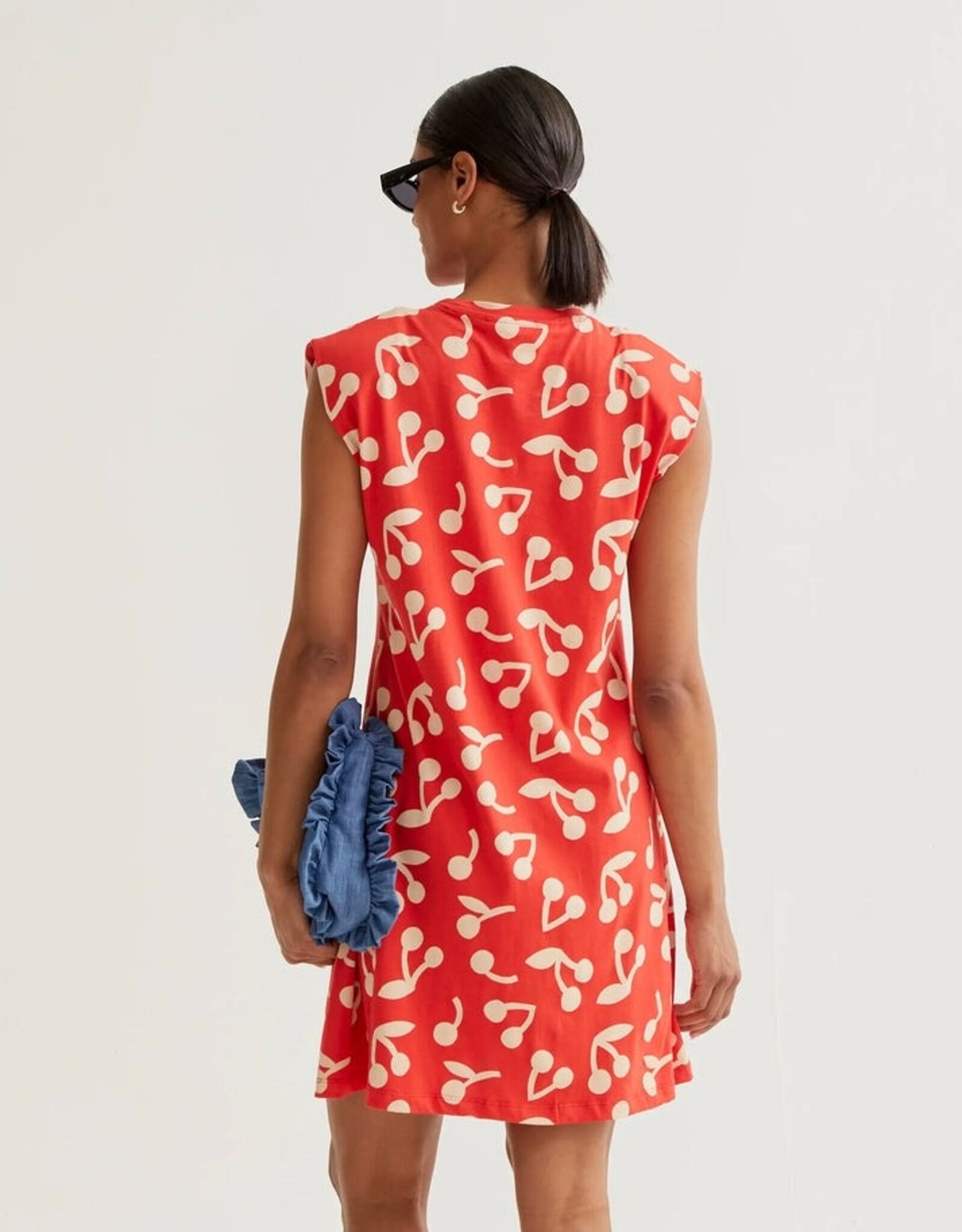 Compania Fantastica Red Guinda Print Sleeveless Dress