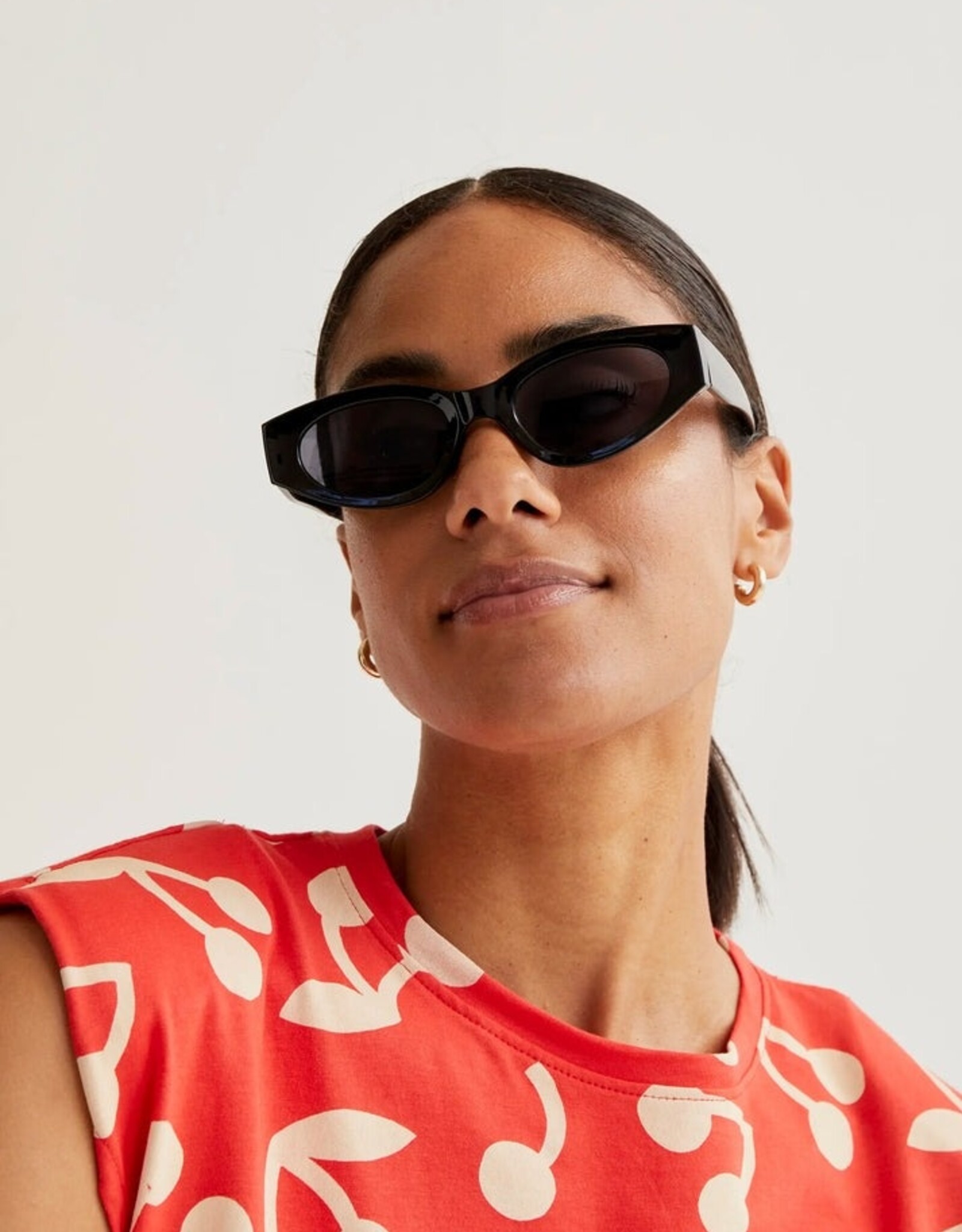 Compania Fantastica Red Guinda Print Sleeveless Dress