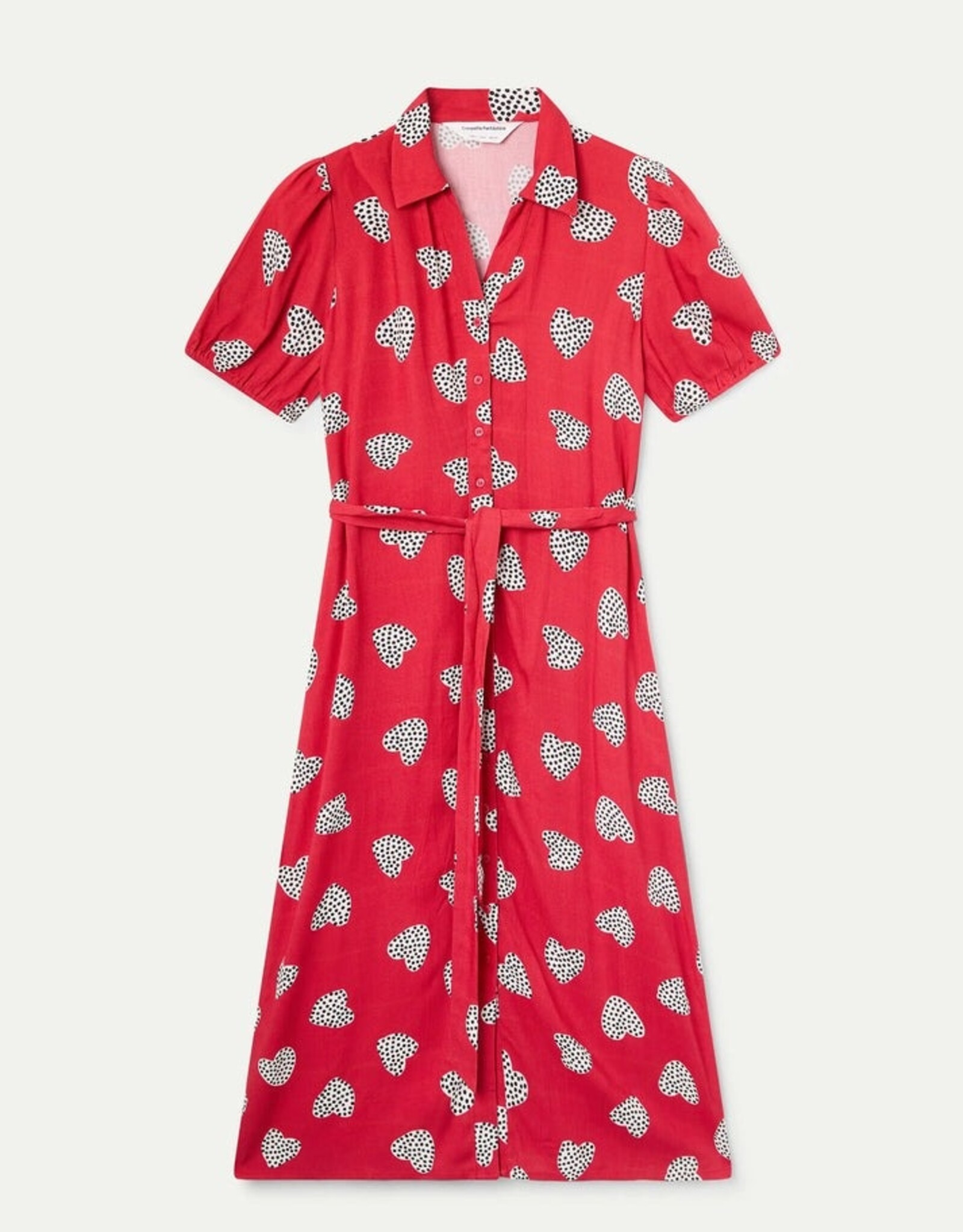 Compania Fantastica Harmony Hearts Print Red Dress