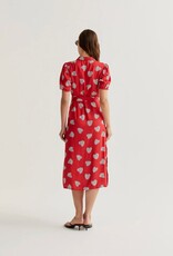 Compania Fantastica Harmony Hearts Print Red Dress