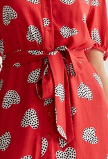 Compania Fantastica Harmony Hearts Print Red Dress