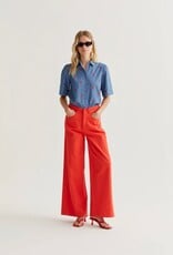 Compania Fantastica Chambray Orange Hearts Shirt