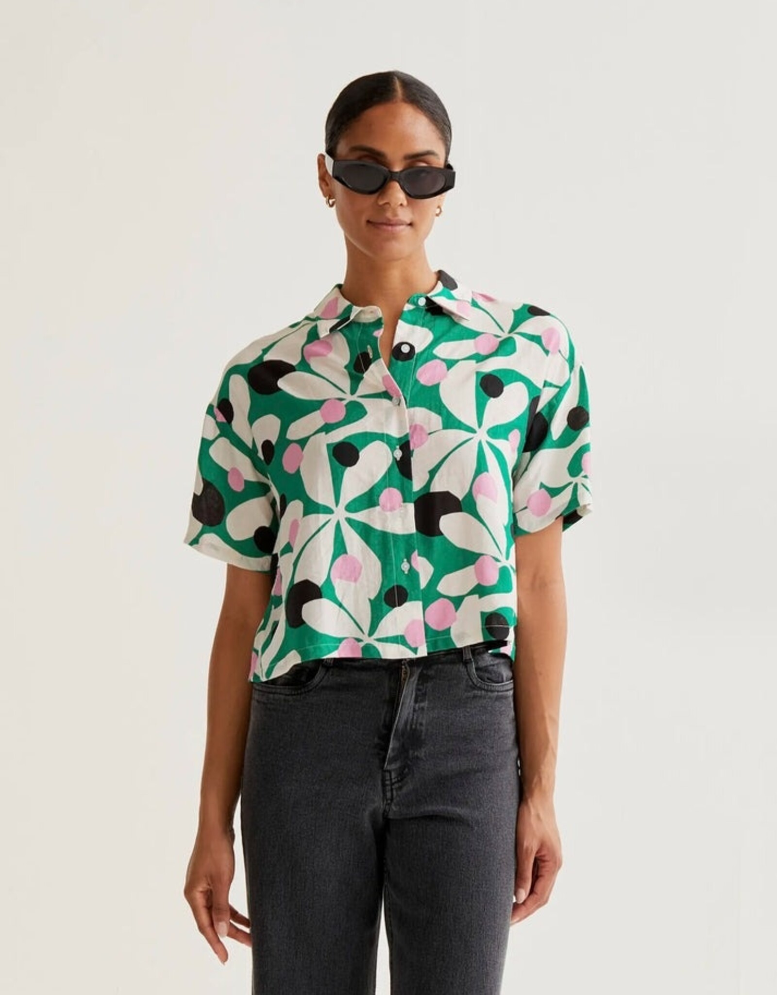 Compania Fantastica Hosta Print Blouse