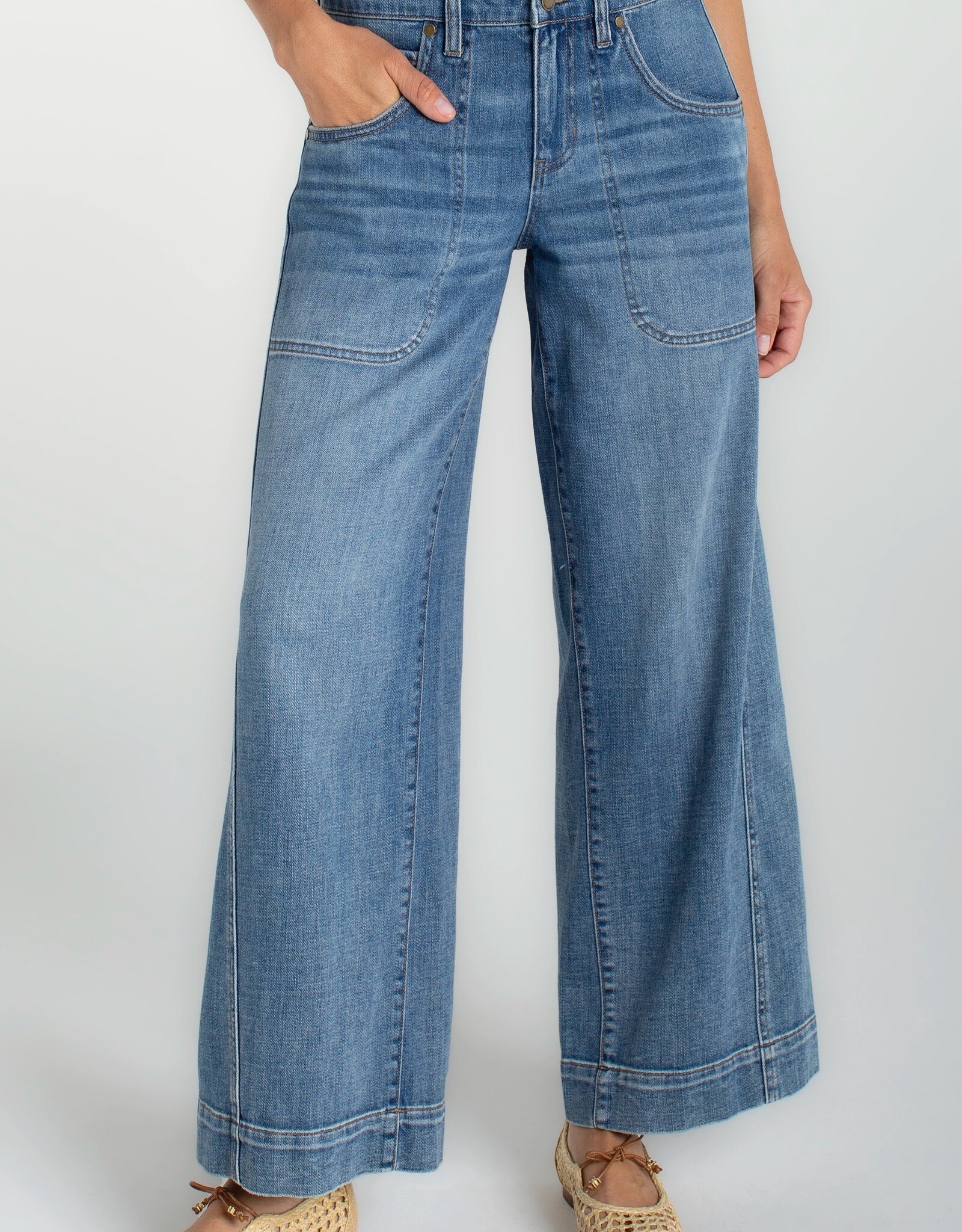 Liverpool Stride Wide Leg w Utility Detail