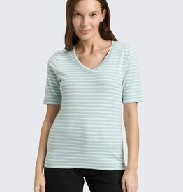 Tom Tailor Striped V-Nk Tee