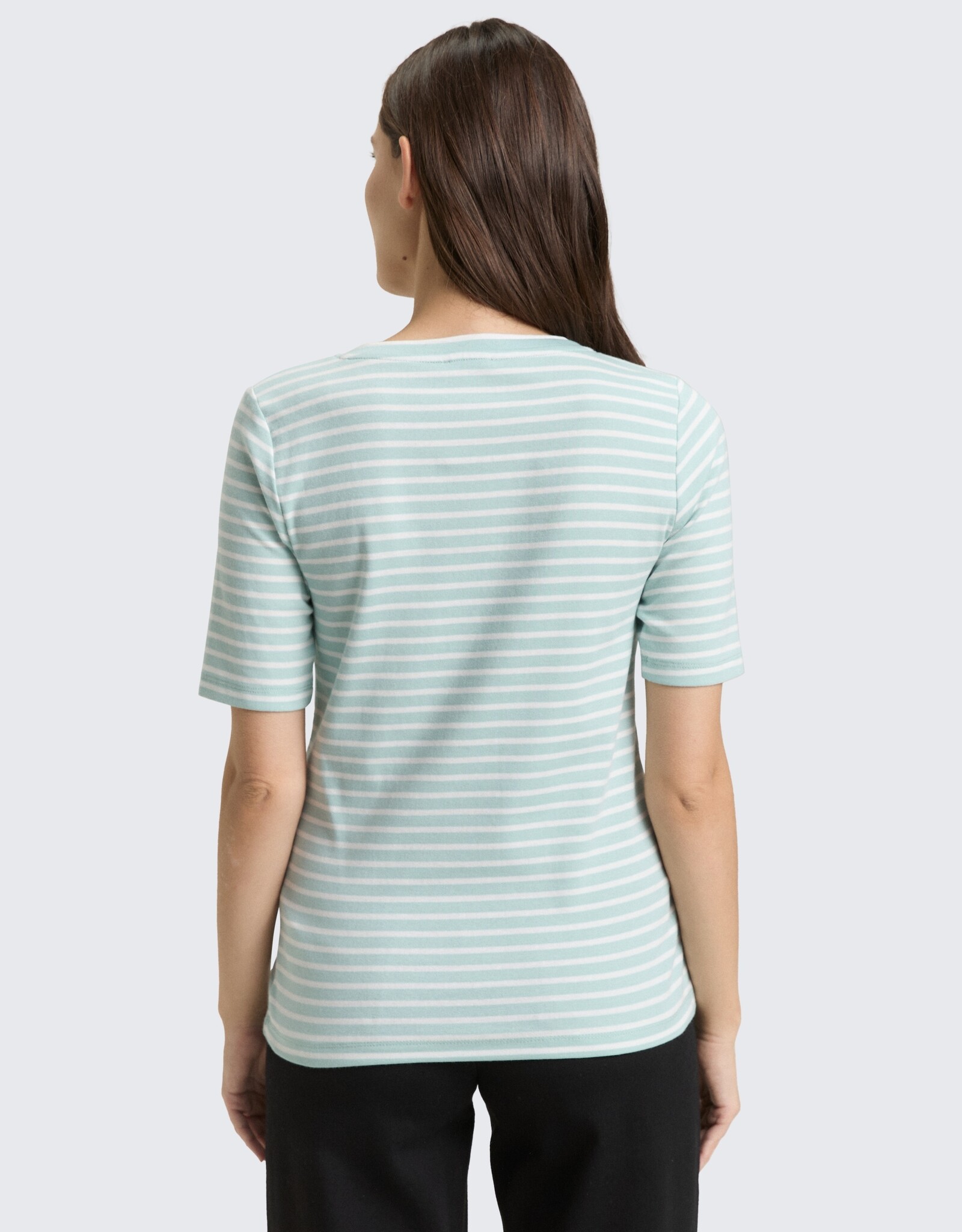 Tom Tailor Striped V-Nk Tee
