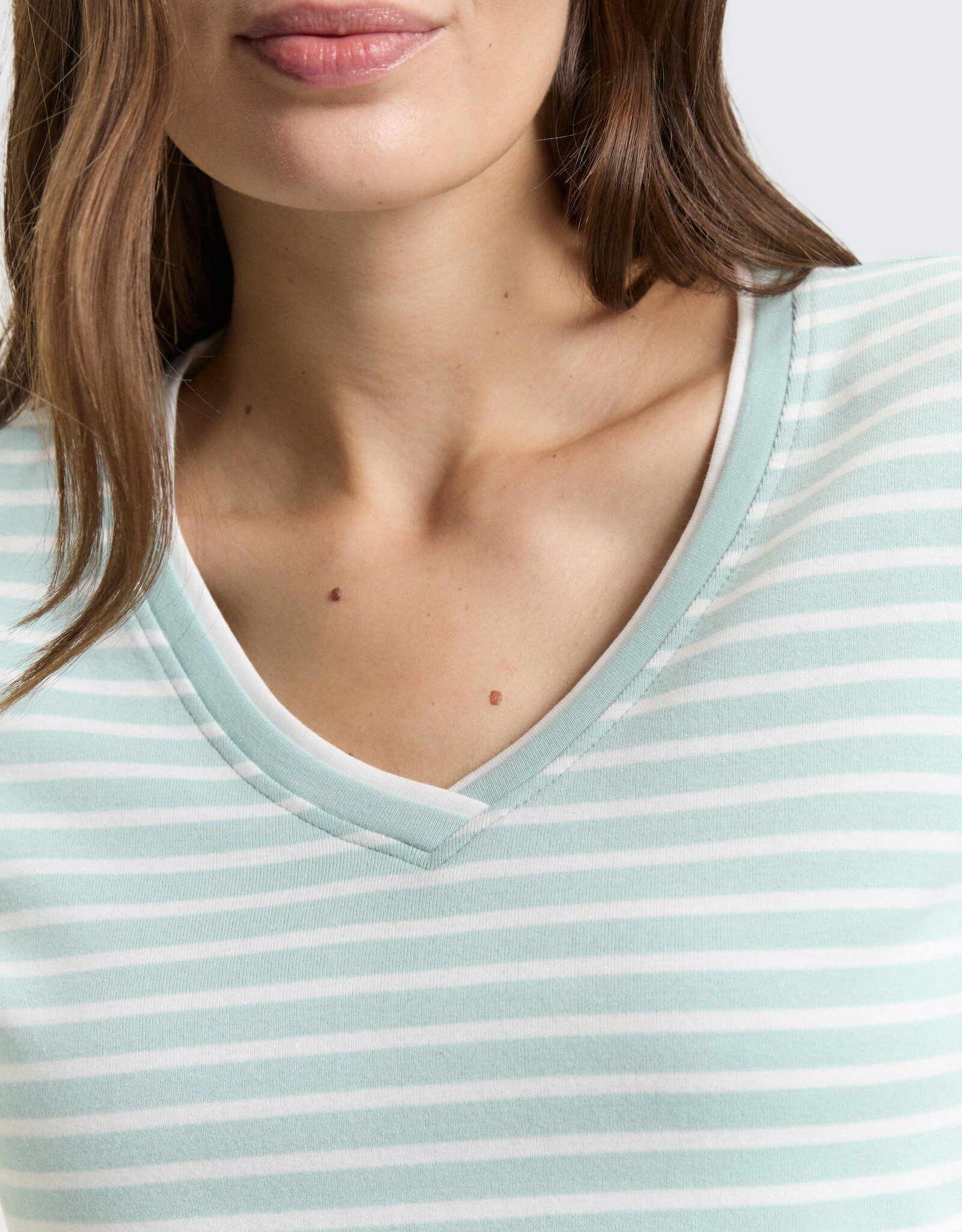 Tom Tailor Striped V-Nk Tee