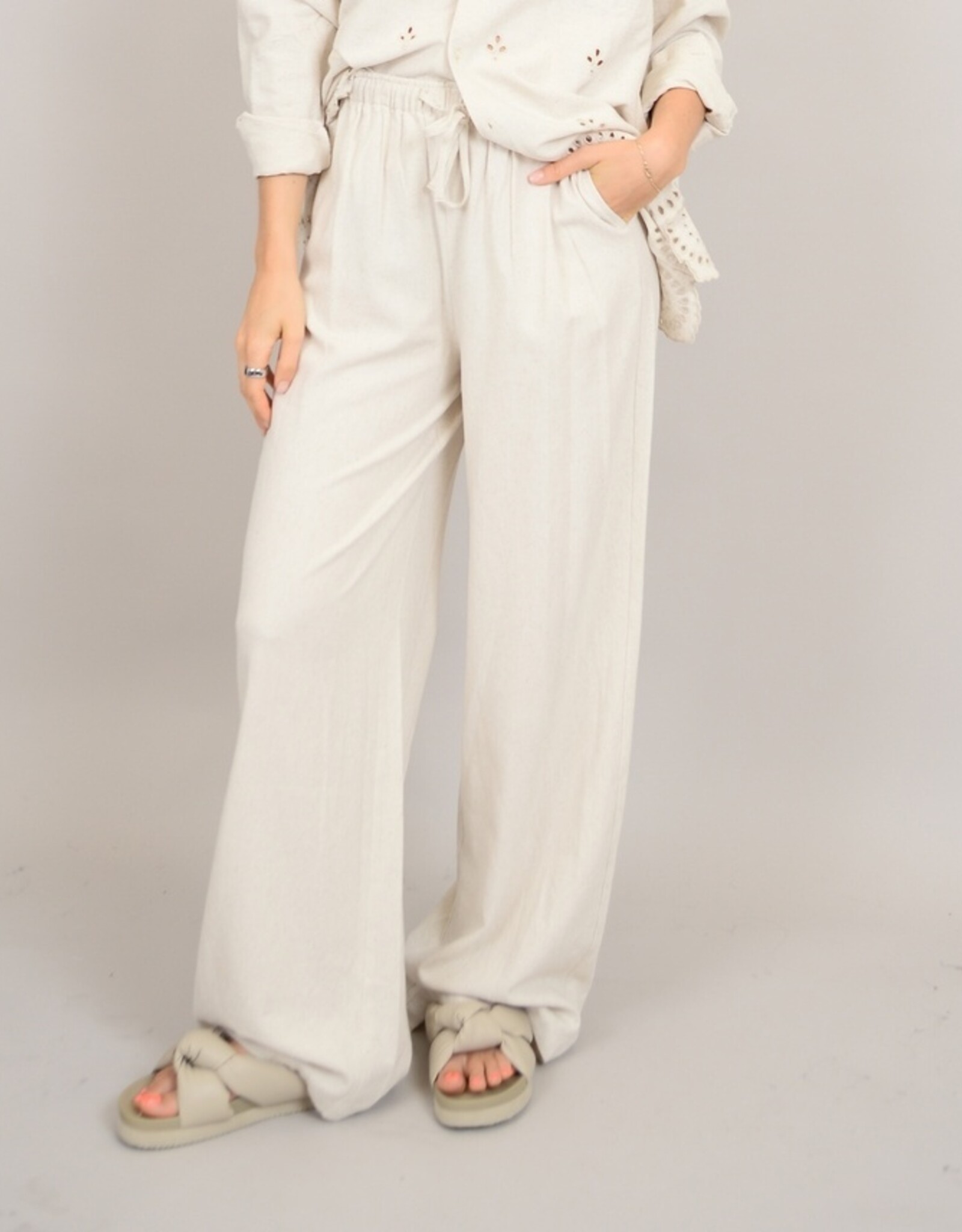 RD Style Merry Linen Soutach Pull On Pants