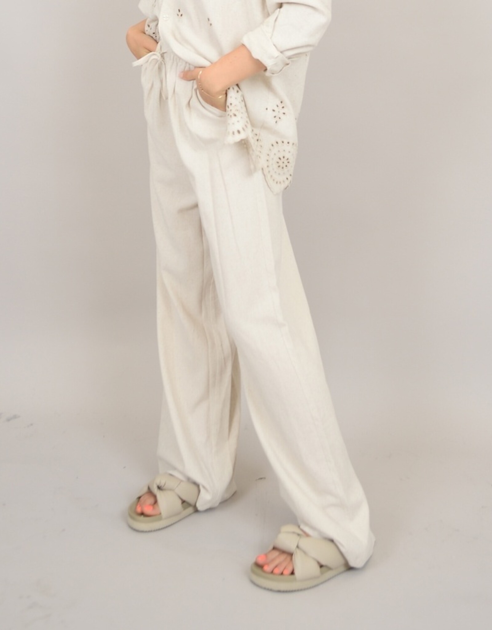 RD Style Merry Linen Soutach Pull On Pants