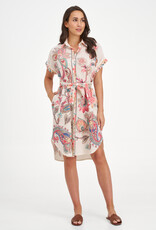 M Made in Italy Printed Shirt Dress