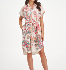 M Made in Italy Printed Shirt Dress