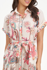 M Made in Italy Printed Shirt Dress