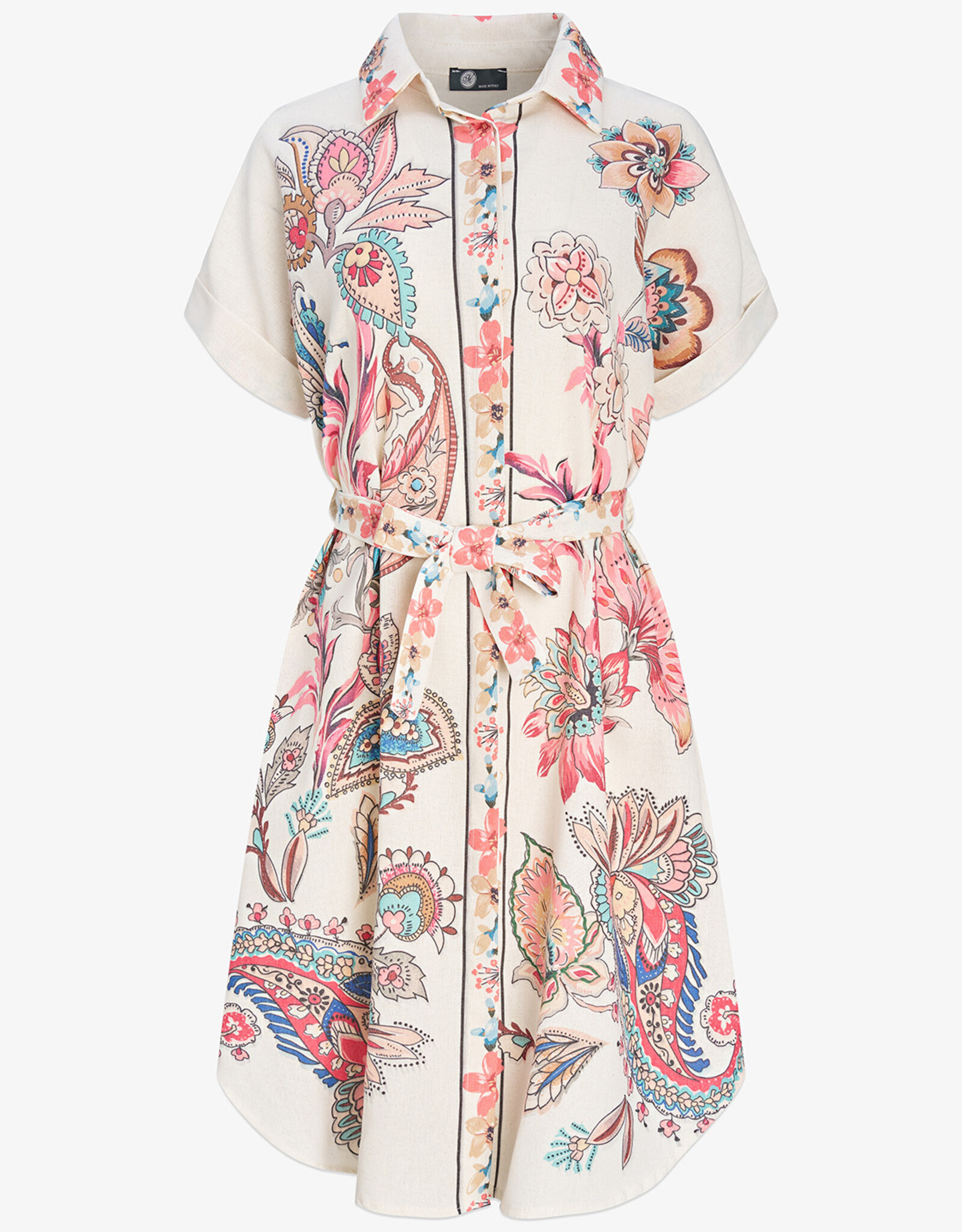 M Made in Italy Printed Shirt Dress