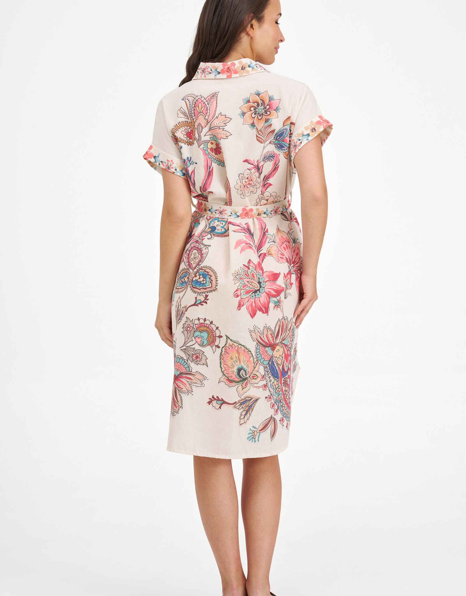 M Made in Italy Printed Shirt Dress